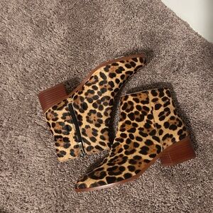 Leopard Print Ankle Boots